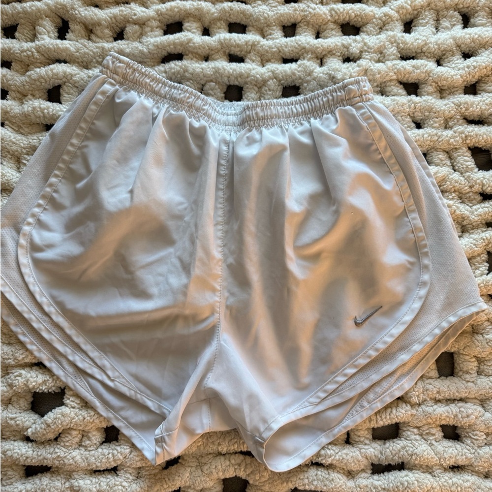 Nike White Athletic Shorts Retro Style